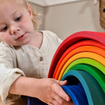 Montessori Wooden Rainbow Bridges Set  12pc