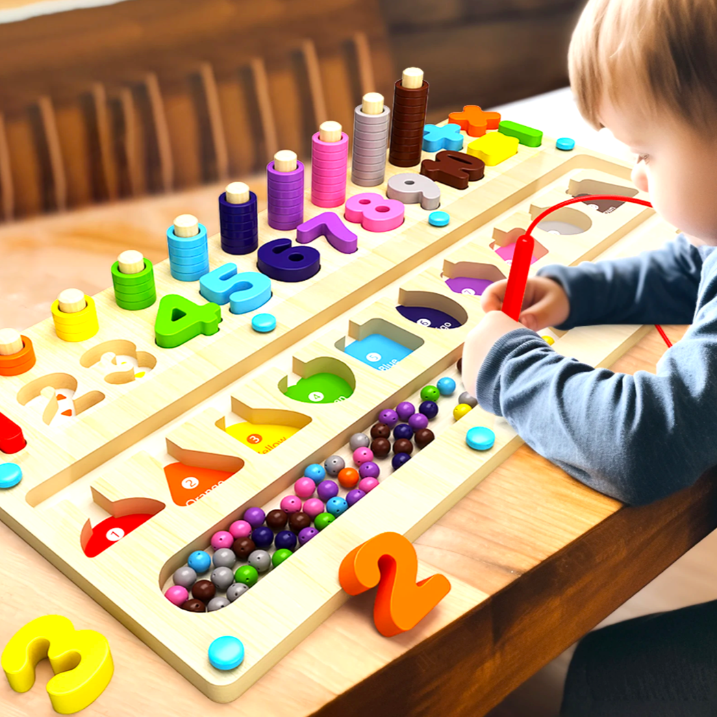 Montessori Wooden Magnetic Puzzle Board