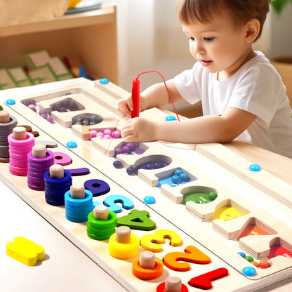 Montessori Wooden Magnetic Puzzle Board