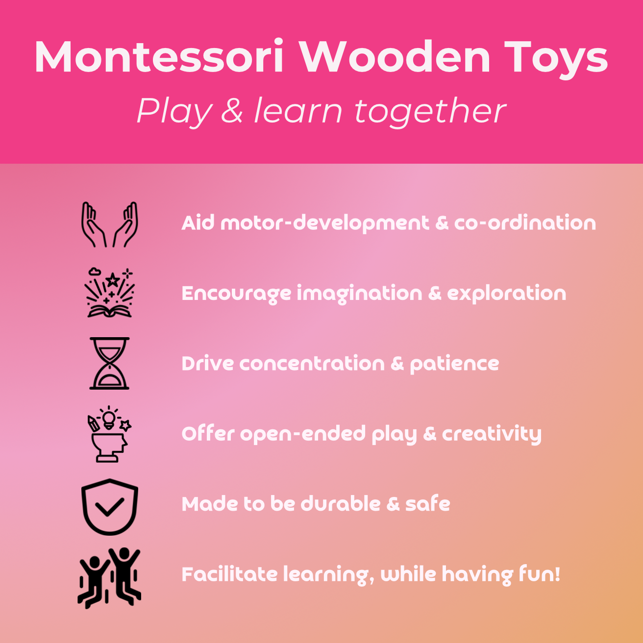 Montessori Wooden Slide Puzzle (2 sizes)