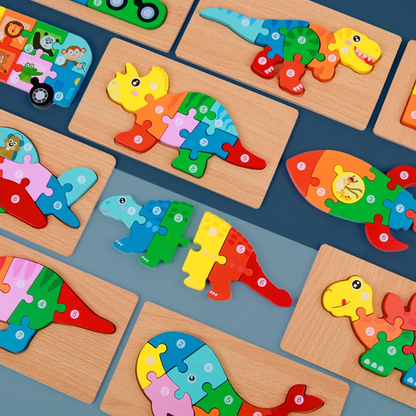 Montessori Wooden Toy Puzzles (12 varieties)