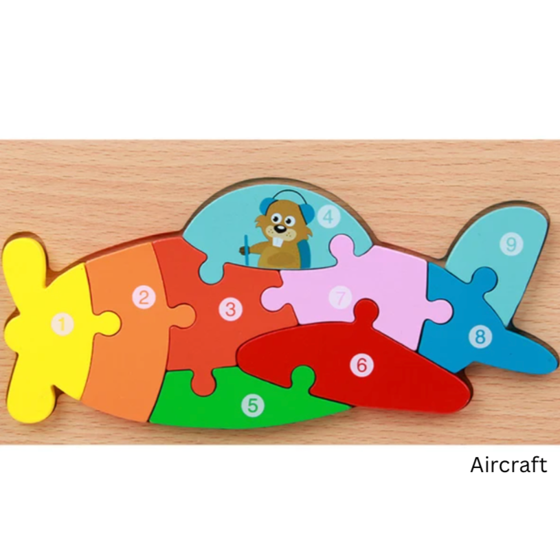 Montessori Wooden Toy Puzzles (12 varieties)