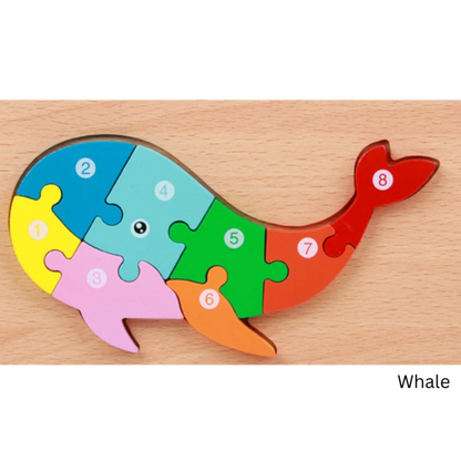 Montessori Wooden Toy Puzzles (12 varieties)