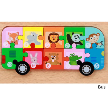 Montessori Wooden Toy Puzzles (12 varieties)