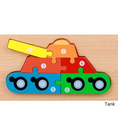 Montessori Wooden Toy Puzzles (12 varieties)