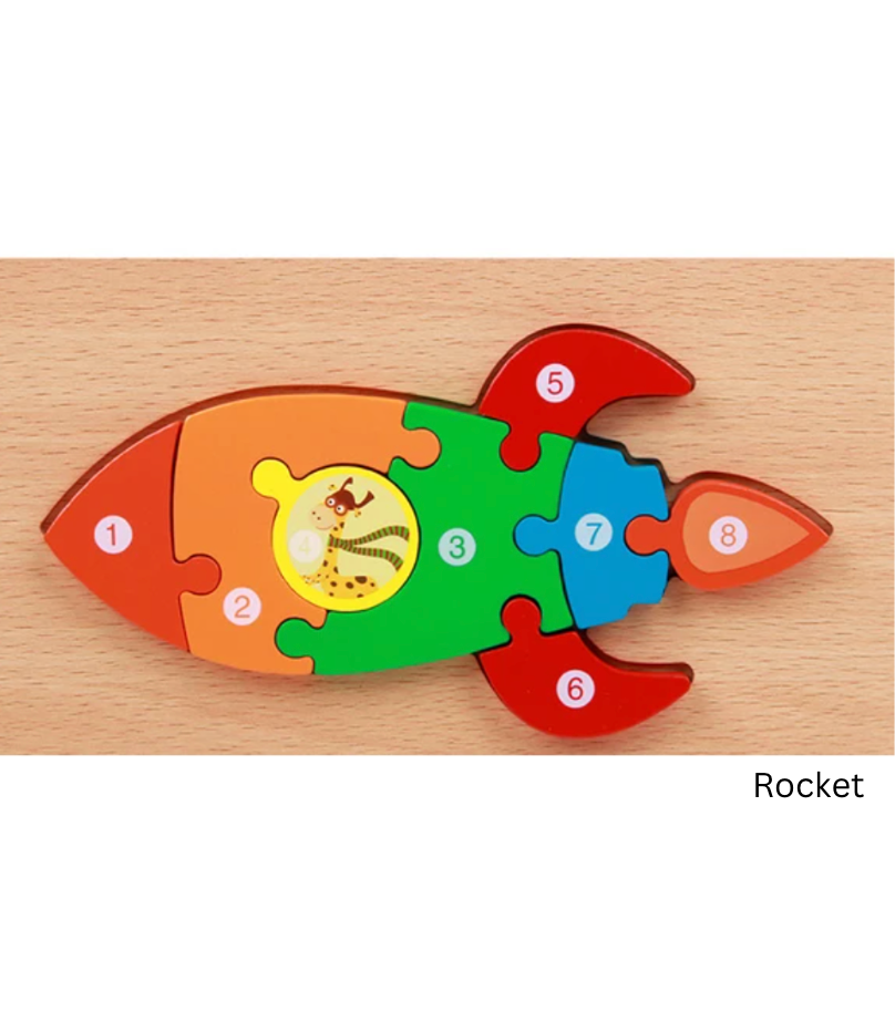 Montessori Wooden Toy Puzzles (12 varieties)