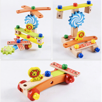 Montessori Wooden Chair Construction Toy Set