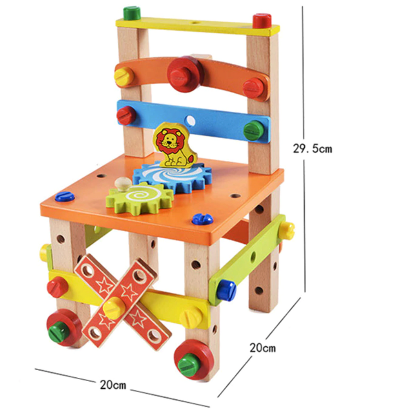 Montessori Wooden Chair Construction Toy Set