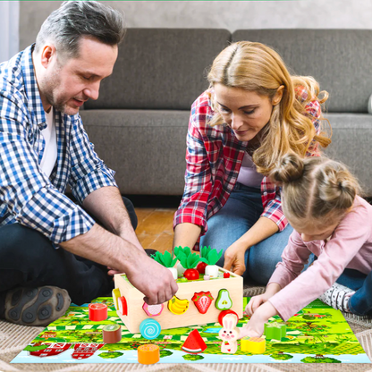 Montessori Wooden Fruit Cart Play Set