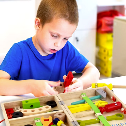 Montessori Wooden Tool Set & Toolbox 35pc