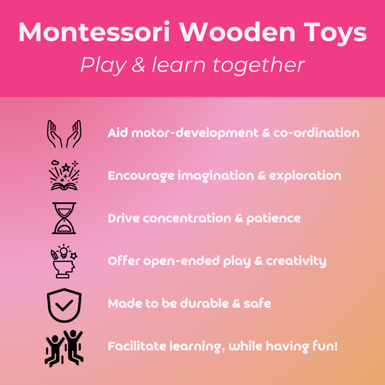 Montessori Wooden Cars & People 10pc Toy Set